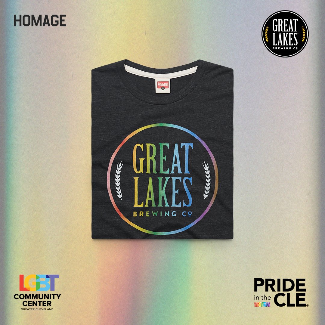 GLBC_Cleveland's tweet photo. We're celebrating Pride Month in style with the return of our limited edition rainbow gradient tee. In collaboration with @HOMAGE, a portion of proceeds will be donated to @LGBTCleveland.
Learn more: https://t.co/tnnuQthvuj
#PrideMonth #PrideinCle #ClevelandPride #BrewingGood https://t.co/AoZNM7L66h