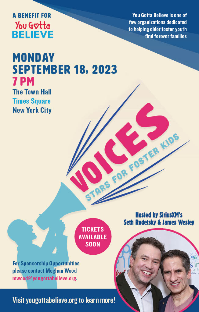 adoptolderkids's tweet photo. 🎶Voices #Stars4FosterKids benefit is BACK with a NEW DATE! Join us for a magical evening hosted by @jameswesleynyc and @sethrudetsky at @townhallnyc on Mon, Sep 18 at 7 pm. Help us find families for #fosteryouth! Get early bird access to tickets: https://t.co/EjK5LRDXog https://t.co/cr96wnTnmZ
