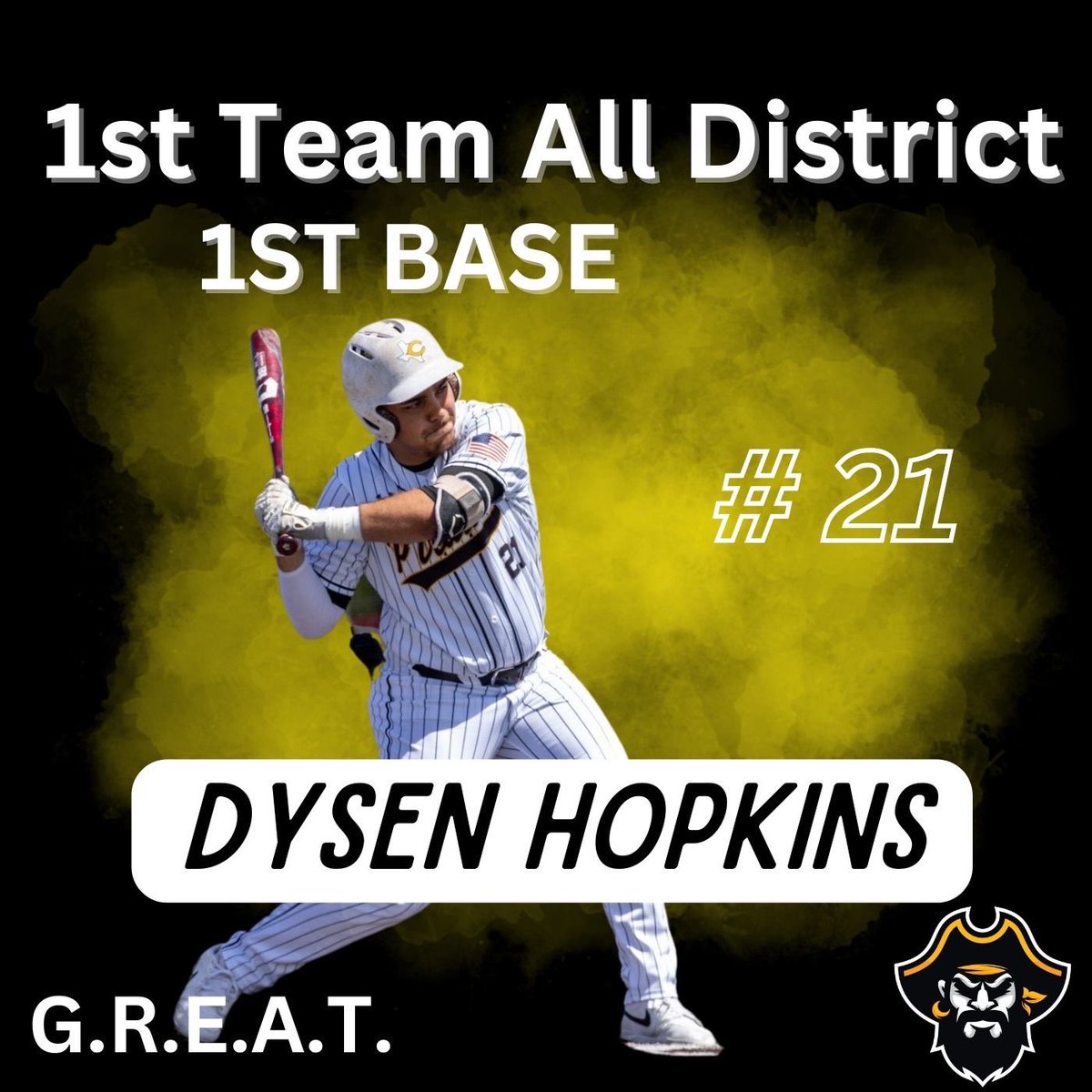 jyeary522's tweet photo. ☠️⚾️ All-District Honors 2023
Proud of our kids! @jwilliams2018 @jacksonkcox @FBCoachNelson @Coach_Hardin @CPirateBaseball https://t.co/kgHXaZtWWf