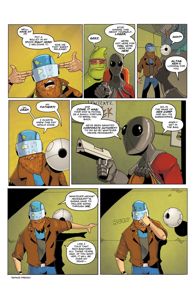 McgreggorTank's tweet photo. Tank McGreggor and the Cosmic Colossus! If you like what you see be sure to support it on Kickstarter! 

https://t.co/vUuh2tXLLk

#graphicnovel #comicbooks #comixwellspring #sciencefiction https://t.co/SzXJGOYYae