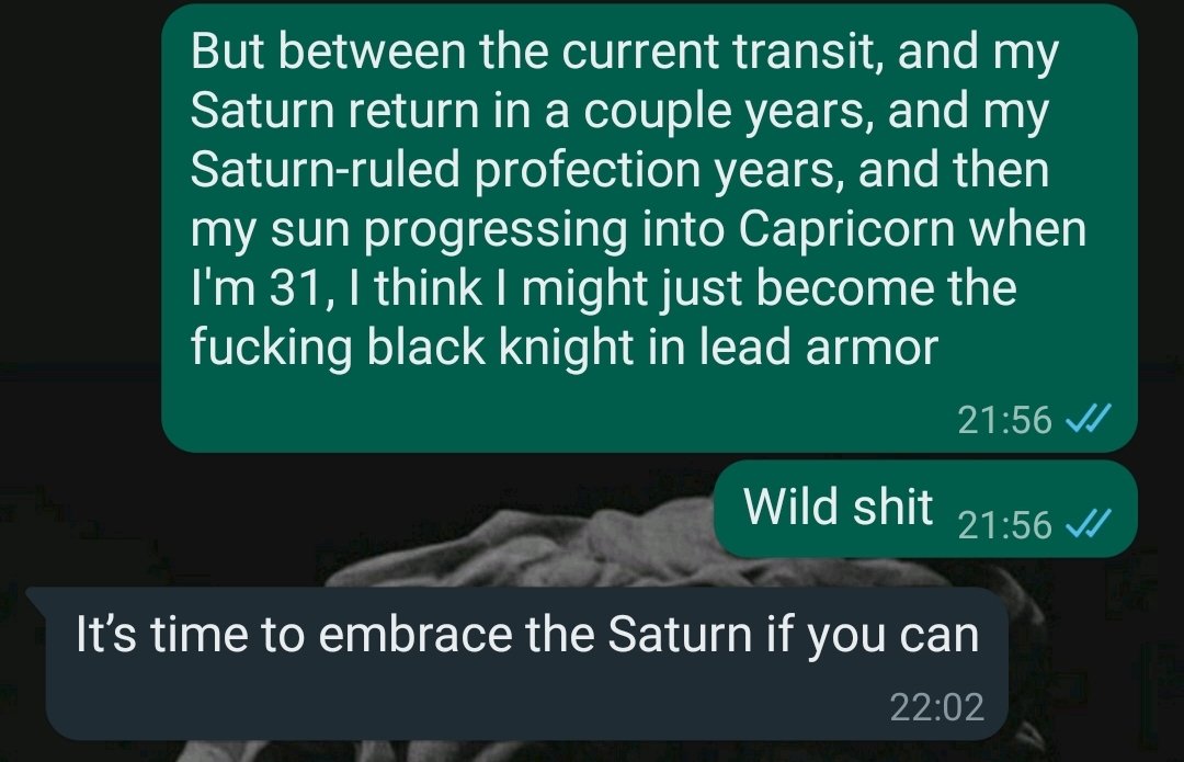 my capricorn stellium mother insists I fraternize with the Great Taskmaster