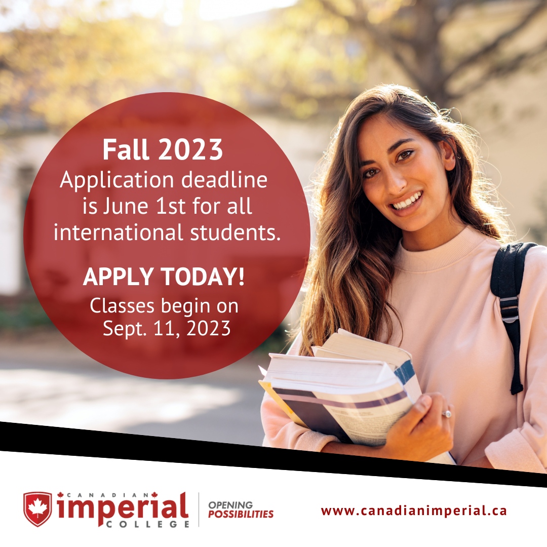 CI_College's tweet photo. 📣 Attention International Students! 🌍

⏳ Don't miss out on your chance to study at Canadian Imperial College this Fall! ⏰

The closing date for the Fall 2023 Academic term is fast approaching – June 1 is the last day for submissions! After this date, there's a possibility ... https://t.co/affgEJuh9j