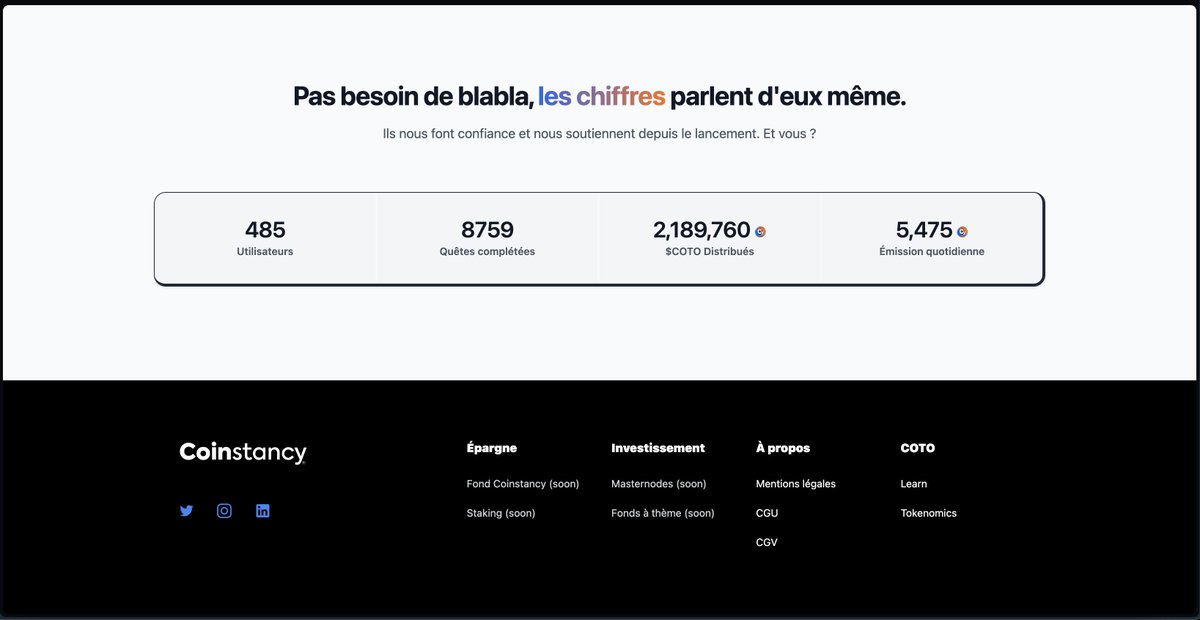Cet après-midi on a *un tout petit peu* modifié notre plateforme 🧑‍🔬
Tu en penses quoi ? Fais nous un retour en commentaire jeune #Stancer !  

coinstancy.com

PS: Ambro quoi ?