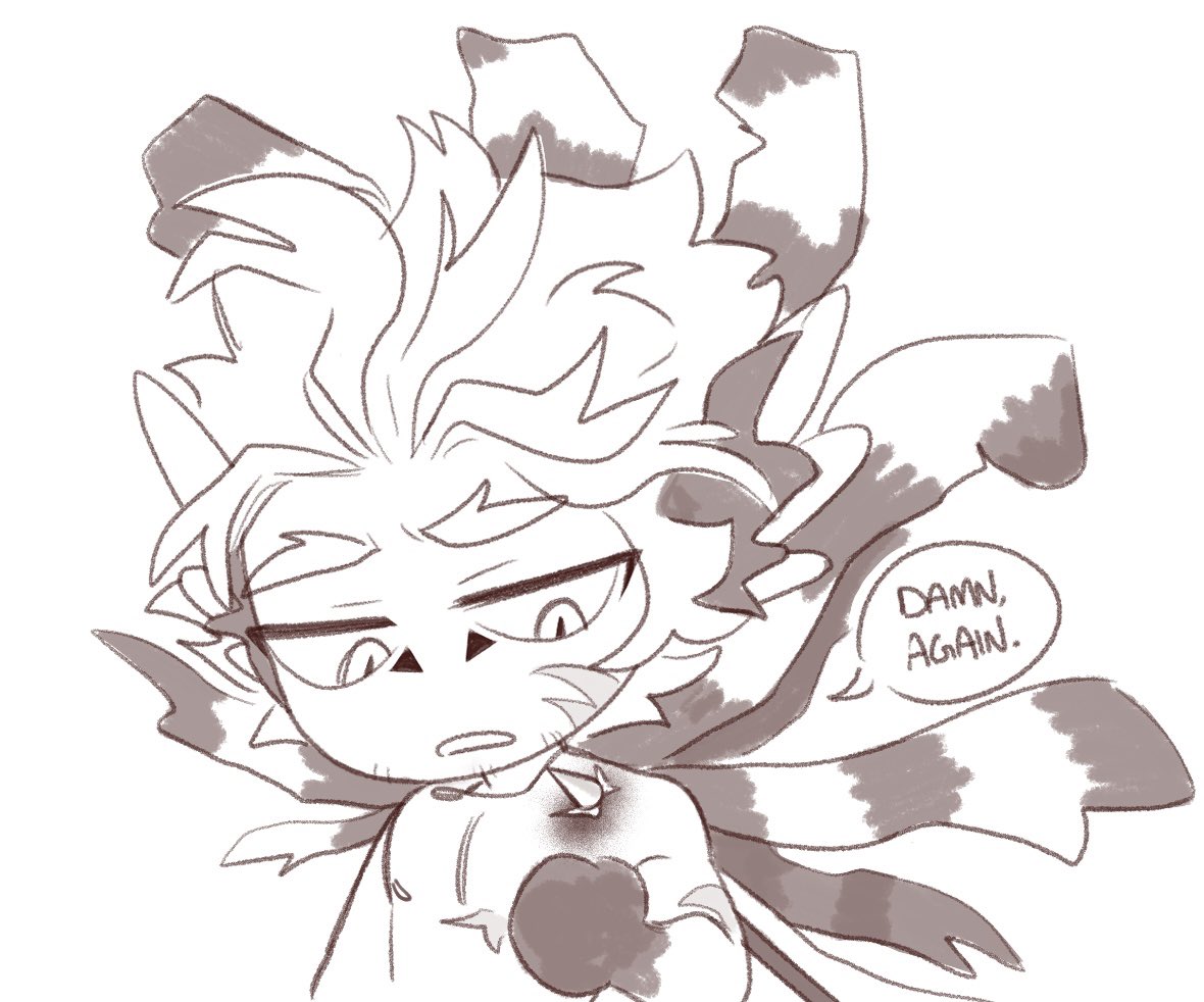 Fun(not rlly) fact: Lionfish are considered an invasive species and it's actually encouraged to spear them when you see them! Lionfish Hawks would probably get stabbed a lot 😔 That's why I drew him with lots of scars! 