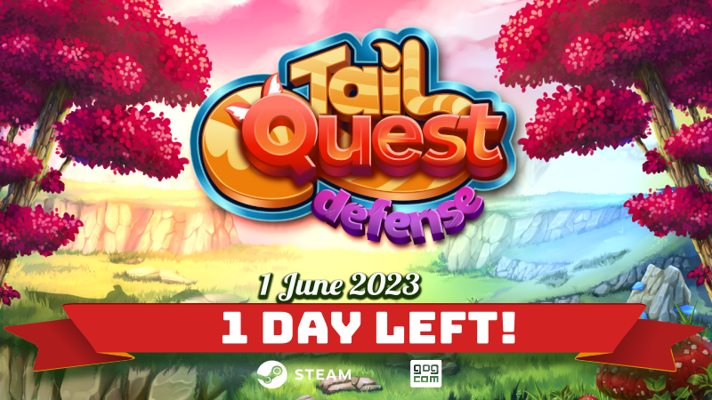 Tomorrow is the big day! 🎉 We're thrilled to announce that we've just uploaded the 1.0 build of TailQuest to Steam and GOG! Stay tuned!! GOG - gog.com/pl/game/tailqu… STEAM - store.steampowered.com/app/824090/Tai… #game #Godot #godotengine #gamer #gamers #towerdefense #cozy #wishlistwednesday