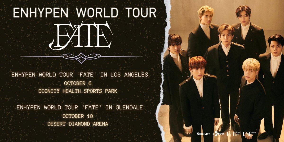 ENHYPEN WORLD TOUR 'FATE'] US Tour dates! 🎫 #ENHYPEN #엔하이픈