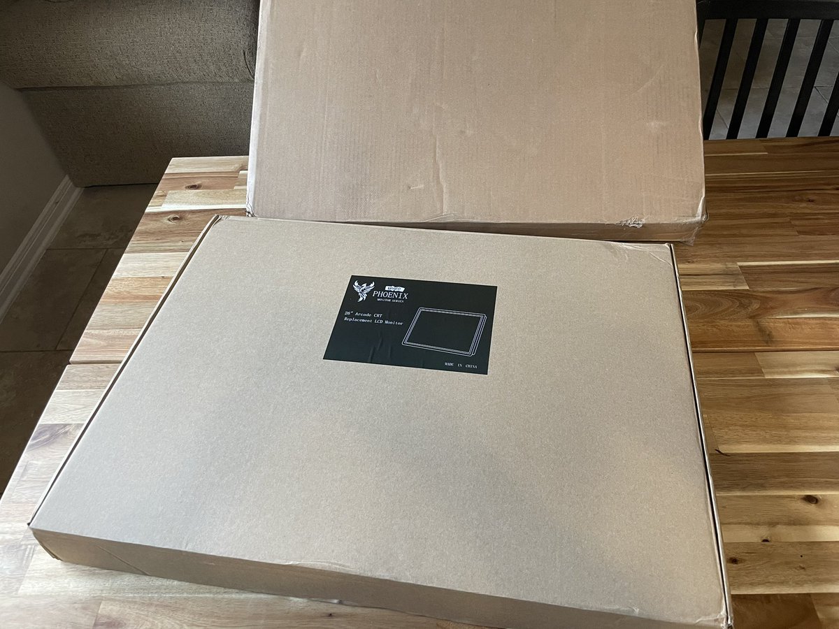 NeoCverA's tweet photo. Unico’s 26” Arcade Monitor arrived today. Preliminary measurements confirm a 4:3 screen ratio. Back of the manual demonstrates how to hook up an MVS board to it. https://t.co/MHhGu4WMZl