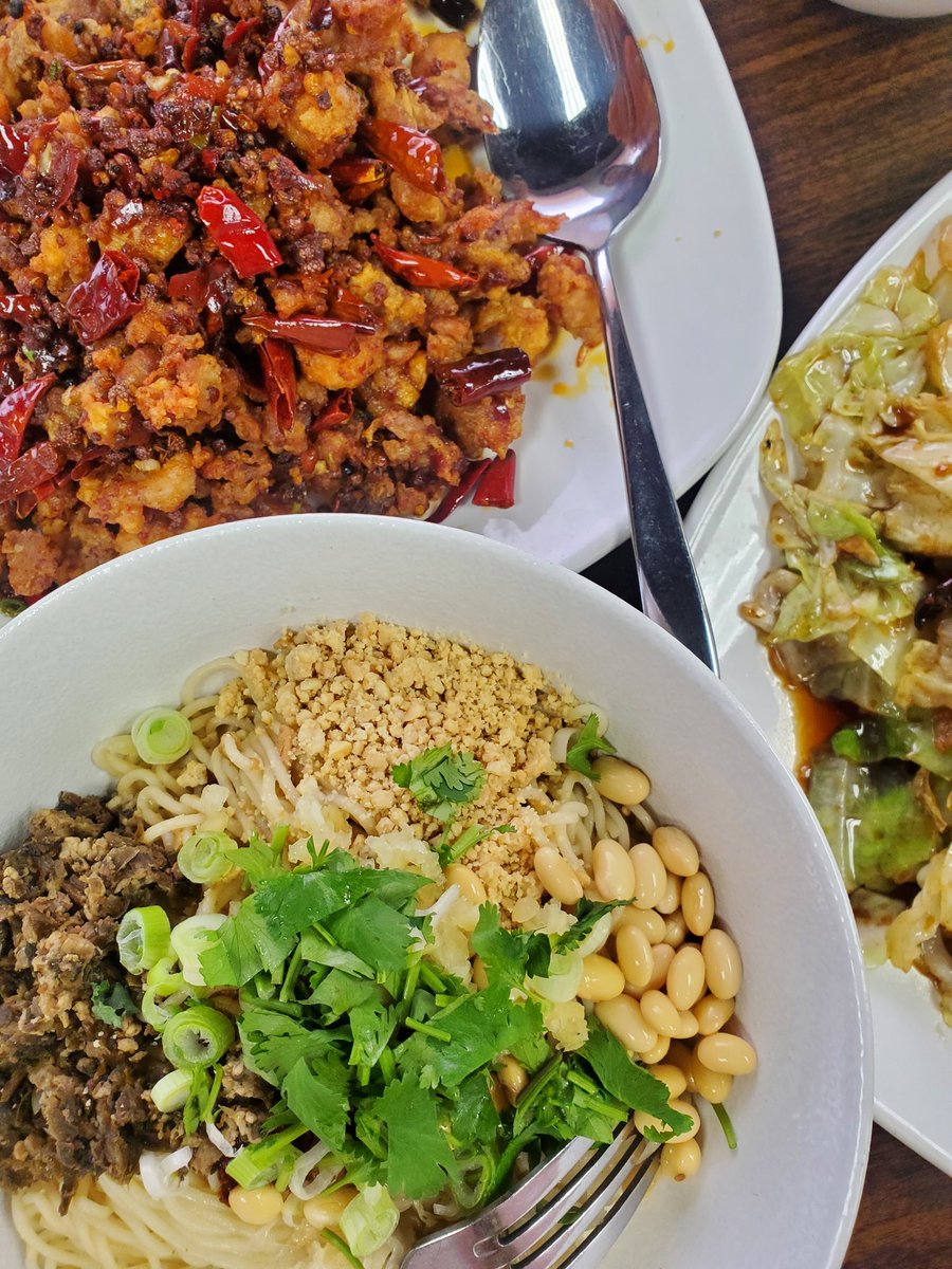 Last week, I visited a fave, Noodle Express, with the crew from <a href="/CityCastDenver/">City Cast Denver</a>, and learned that @cocodavies isn't a fan of spice (sorry not sorry Bree!). 

Episode is out now - give it a listen and go eat some Szechuan food!