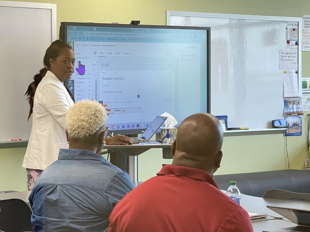 RockdaleSchools's tweet photo. The learning doesn’t stop just because it’s summer! Our awesome teachers signed up for Learning Reimagined workshops to sharpen their tech skills for next year! #RCPSContinuousImprovement https://t.co/WGzj9GkVon