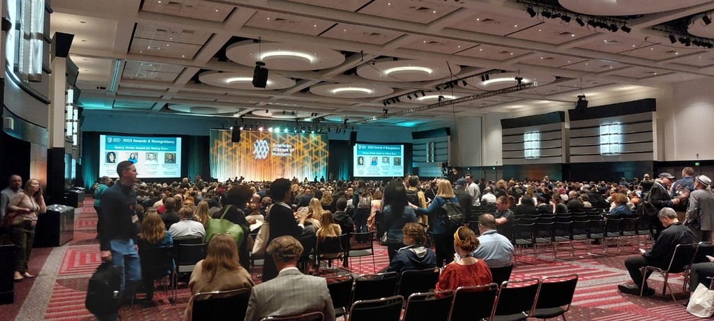 Still reflecting on the incredible #AAM2023 conf.! Joined 4,000 pros, 300+ presenters & 200 exhibitors for an unforgettable week of sessions, networking, celebrations & a bustling MuseumExpo. Inspiring opening & powerful keynote by @GreggDeal. Thanks @AAMers, can't wait for '24!