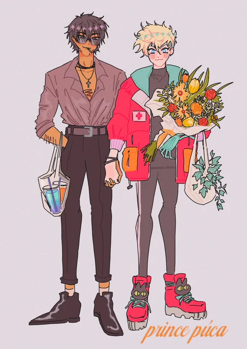 wow…..are they dating or what….   #TRIGUNイラコン #vashwood