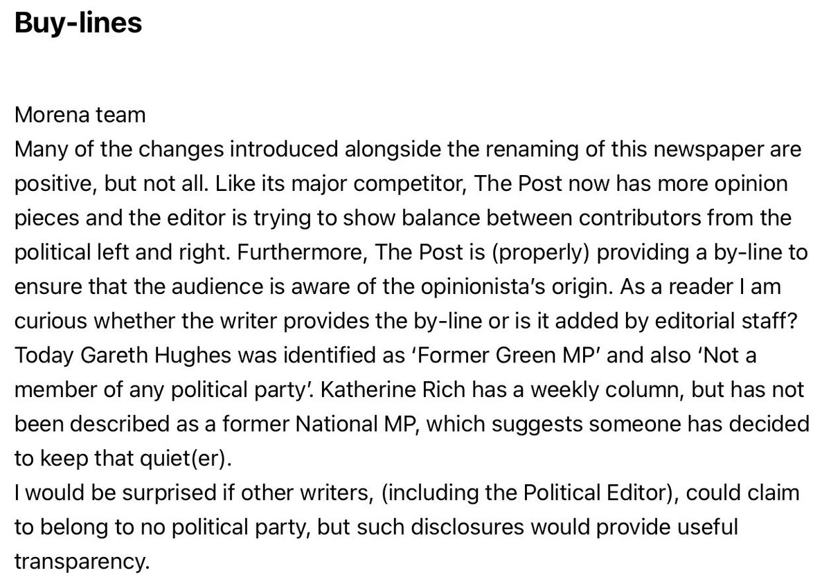 Feijoa_Chutney's tweet photo. Unpublished. It appears The Post is not sitting on the fence https://t.co/utEJhDUP15