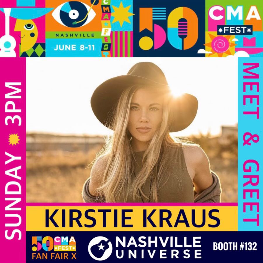KirstieKraus's tweet photo. ⭐️ Announcement #?! Of 2023 🤪 ⭐️
Mark your calendars to come see me in person in #Nashville for #CMAFest 💯🙌🏼😊 #nashvilleuniverse
Sunday June 11th at 3:00p | Booth #132
✍🏼 📄 🩵
@NashvilleUnivrs @musiccitycenter #fanfairx #meetandgreet @CountryMusic #cma50 https://t.co/g3uUVU6vsT
