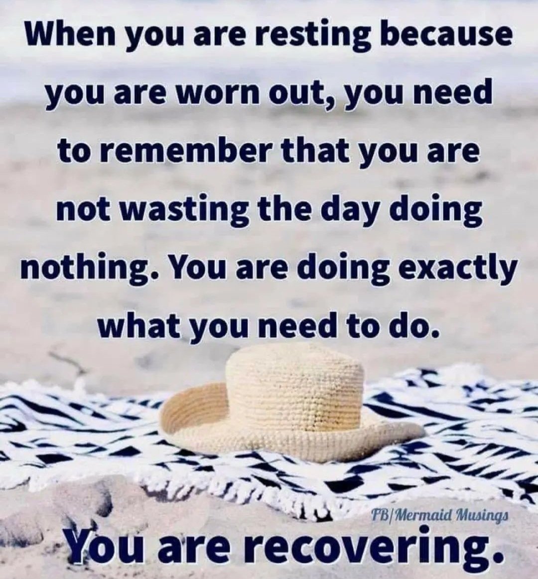 Resting is recovering...#restdaysmatter
#restwhenyouneedto #takecareofyourself
#paceyourself #dontoverdoit
#giveyourselfabreak #letyourbodyheal
#fibromyalgia #CFSME
#fibrosupportbymonica