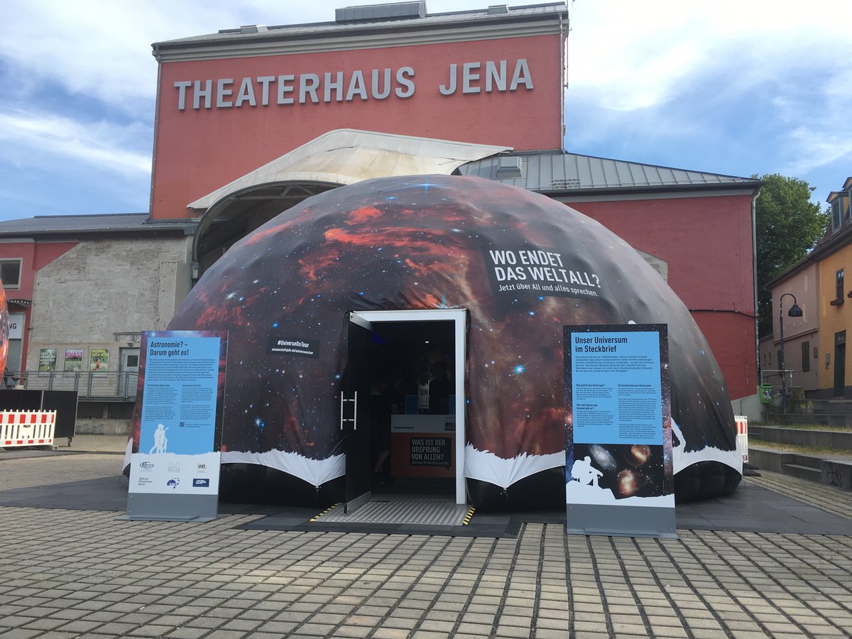 Felicitas Mokler (@planetenstaub) on Twitter photo Heute mal von hier: #UniverseonTour #UoT #Wissenschaftsjahr #WJ23 <a href="/urania_jena/">Volkssternwarte Jena</a> <a href="/PlanetariumJena/">Planetarium Jena</a> <a href="/tls/">TLS</a> Heute mal von hier: #UniverseonTour #UoT #Wissenschaftsjahr #WJ23 <a href="/urania_jena/">Volkssternwarte Jena</a> <a href="/PlanetariumJena/">Planetarium Jena</a> <a href="/tls/">TLS</a>