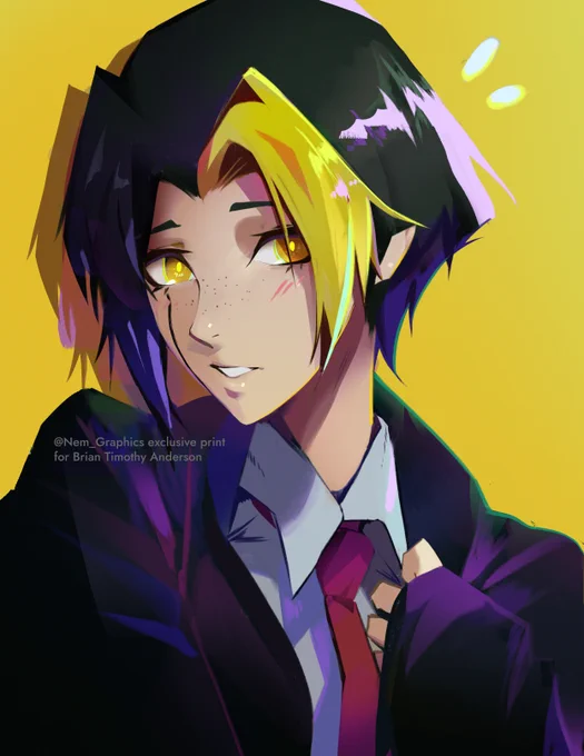 Finn Ames print for , voice of Finn Ames from Mashle!