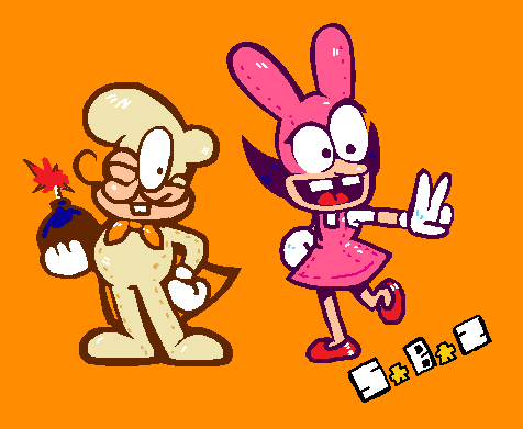 The Noise and The Noisette. Been wanting to draw these 2 for awhile. Enjoy!~🍕🐇