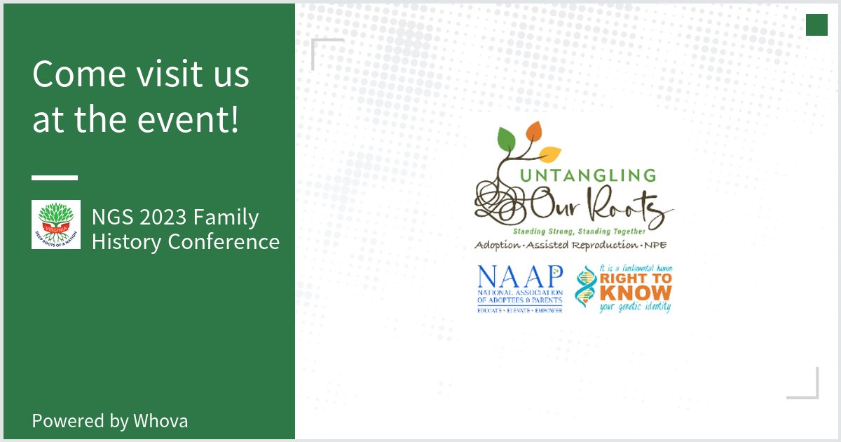 Naapunited's tweet photo. Come check us out at NGS 2023 Family History Conference. #NGS2023GEN @ngsgenealogy #NGSDelegateCouncil #NGSFocus #NGSSLAM! - via #Whova event app https://t.co/15slsmJzFn