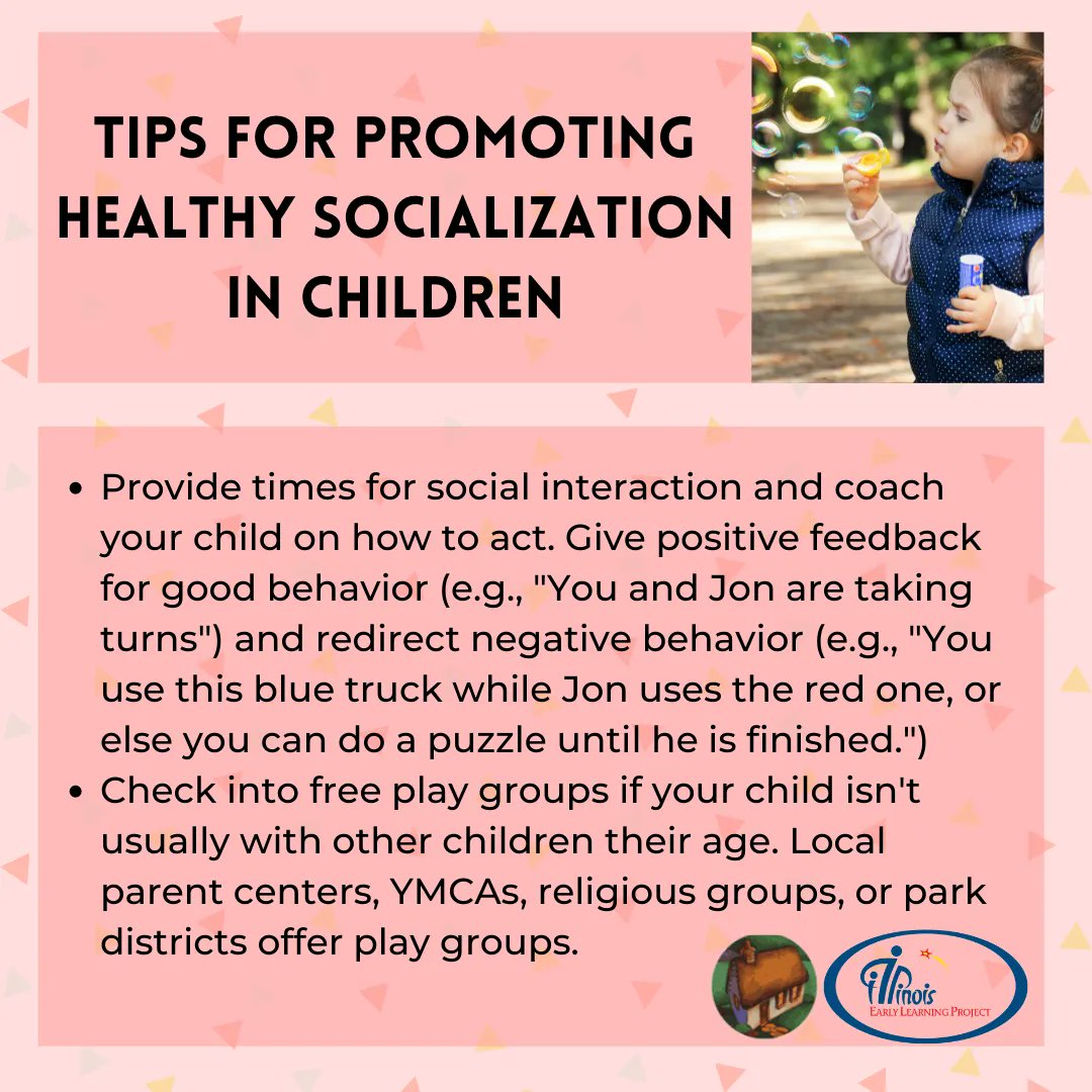 ielproject's tweet photo. Promote healthy socialization for your child. Provide times for social interaction and coach your child on how to act. Give positive feedback for good behavior (e.g., โYou and John are taking turnsโ). โ
#StandardsStartAtHome #SSAH #Bilingual https://t.co/TvpvkwPqc7