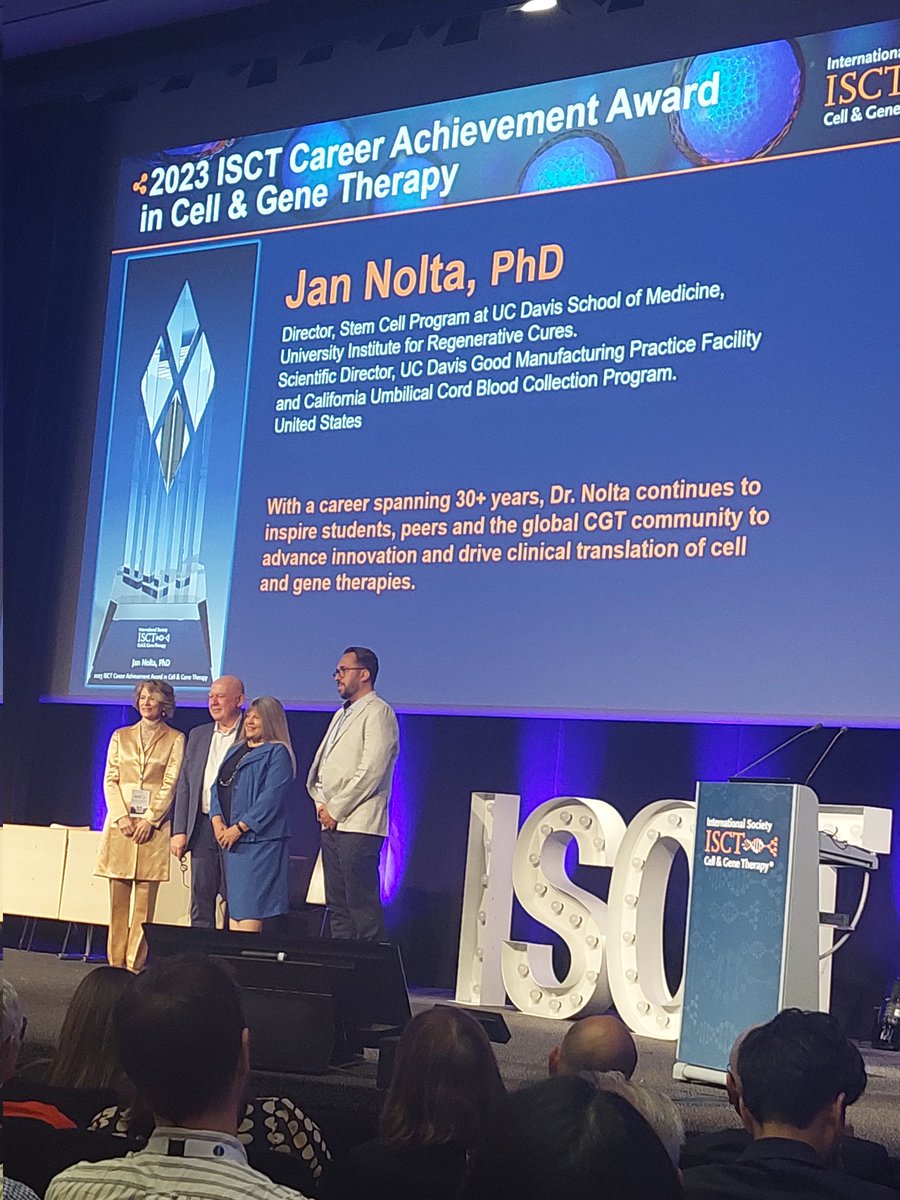 Many Congratulations ! @jan_nolta
Your enthusiasm and passion for science is so inspiring ! Absolutely agree when you said, the scientist must collaborate with the Clinician  & the patient advocators (they know what the patient needs) !
@ISCTglobal #ISCT2023
#womenscientists