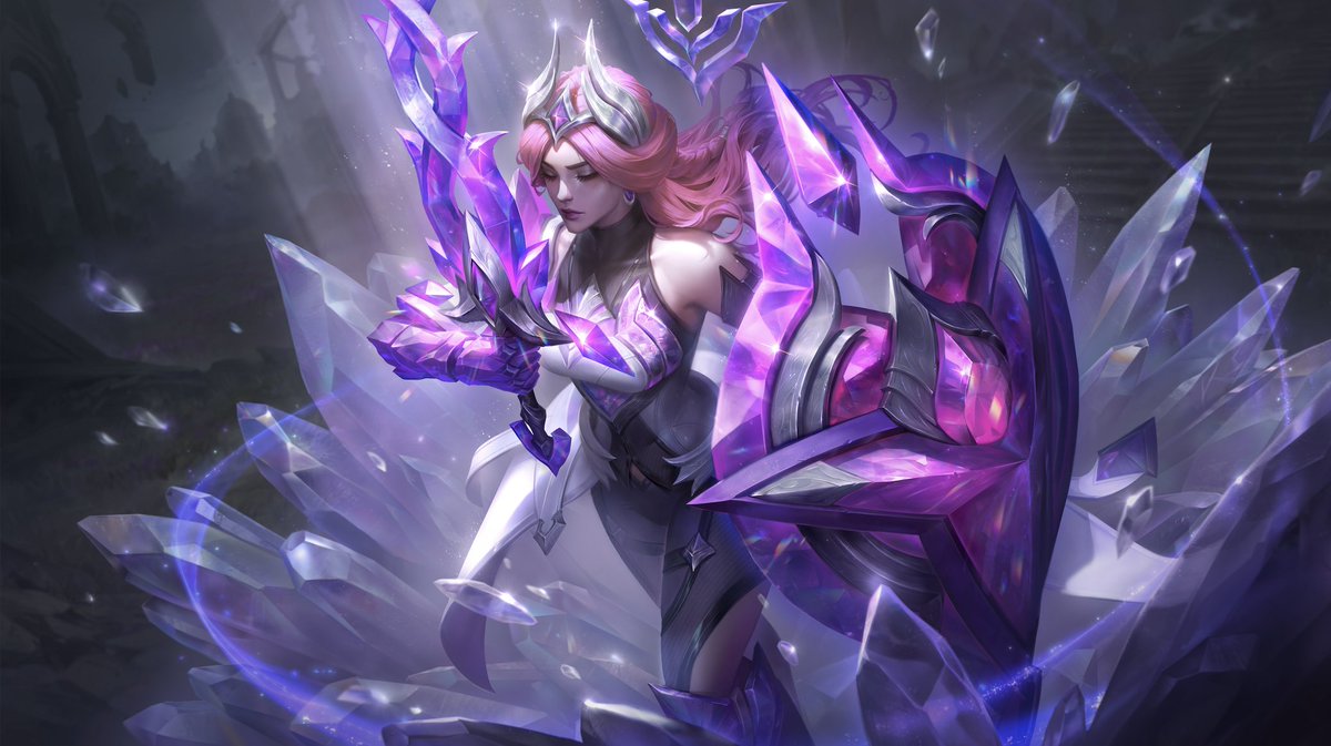 LeagueOfLegends's tweet photo. In darkness, a crystallized guardian shines the brightest. https://t.co/FWbBXCzIUh