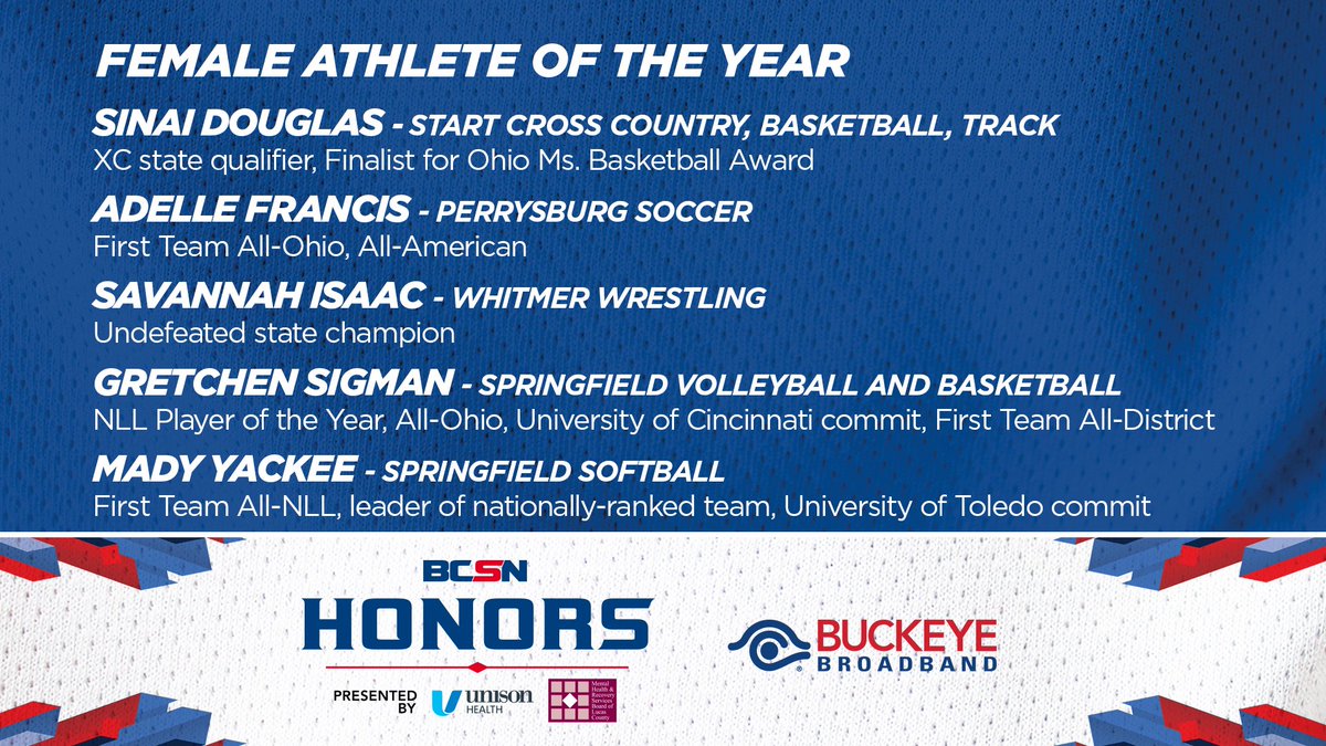 🚨 NOMINATED...

Female Athlete of the Year ⬇️

More Information 💻 bcsnnation.com/honors/