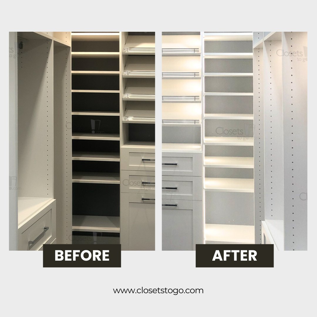 ClosetsToGo's tweet image. Are you tired of rummaging through a poorly lit closet every morning? How about adding LED lights into your closet to brighten up your!💡🔅
#ClosetsToGo #DiyClosets #DiyCustomClosets #ClosetDesign #DIYClosetSystems #DIYClosetStorage

closetstogo.com