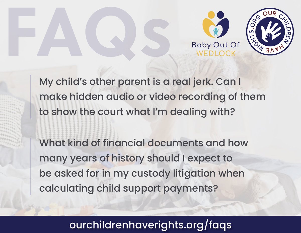 OCHR2022's tweet photo. These are just 2 of many FAQs that we include about your custody or coparenting journey, visit https://t.co/S9CedsNcR1 to learn more!
#OCHR #coparenting #childcustody #parenting https://t.co/4rDL4DcBLq