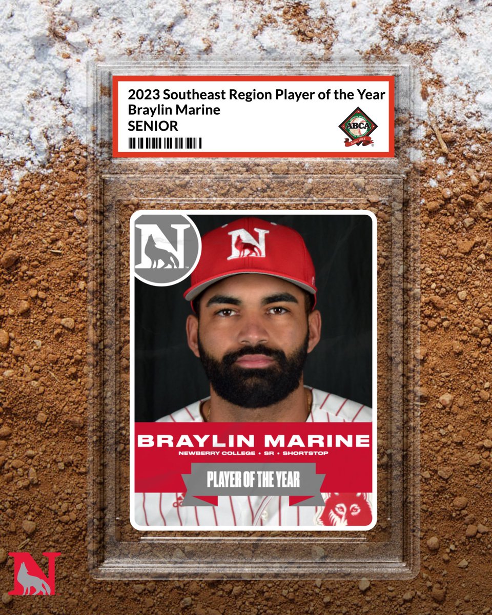 NewberrySports's tweet photo. Stop me if you’ve heard this one before…Braylin Marine named Southeast Region Player of the Year by the ABCA! He earned Regional-POTY honors from all three organizations!

Donovan Ford and Bennett Roemer also named to the All-Region Team.

#GoWolves https://t.co/eNSBGWTWJ5