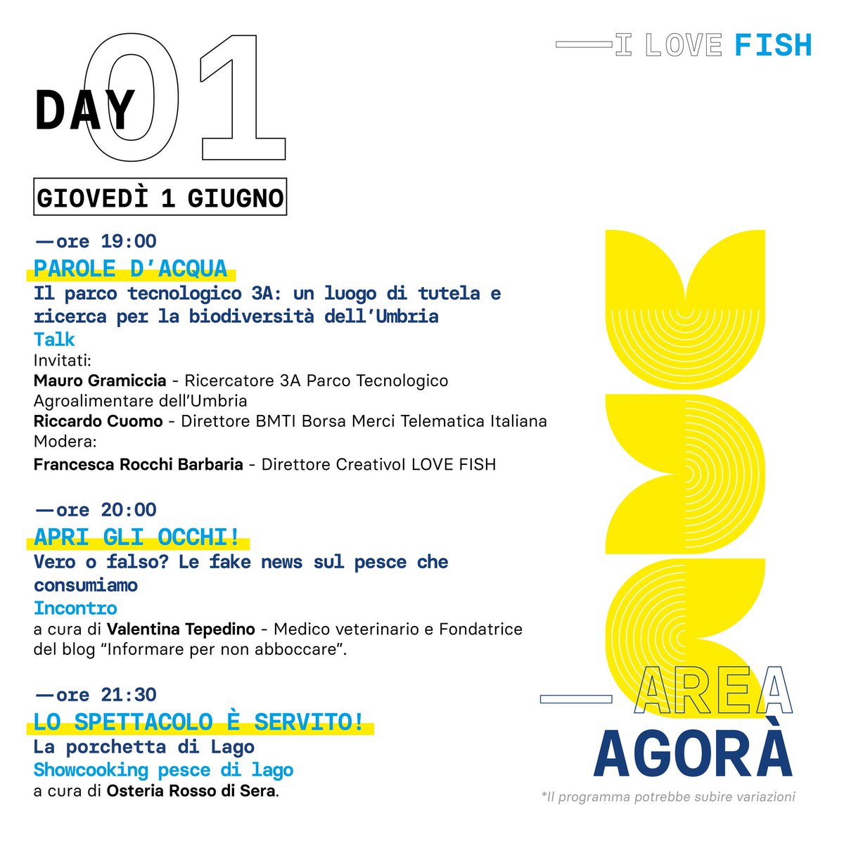 BMTI_IT's tweet photo. 📌🗣Domani alle 19:00 il Direttore di #BMTI Riccardo Cuomo parteciperà al talk “PAROLE D’ACQUA” all’interno dell’evento #ILoveFish che avrà luogo a Perugia.
Racconteremo le attività che portiamo per rafforzare la filiera nel segno della #sostenibilità
➡https://t.co/MdCklnPkus https://t.co/ckMRbm3Jex