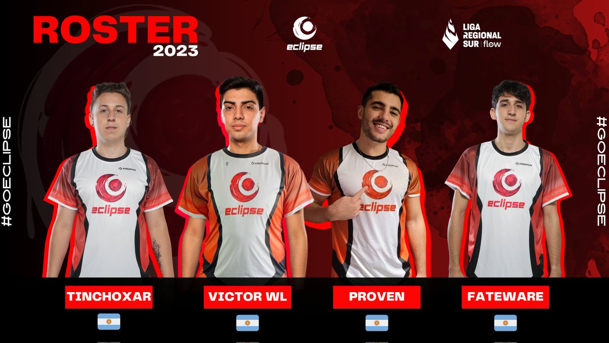 ROSTER #LRSFlow

Hoy presentamos a nuestros dos suplentes, sangre nueva al competitivo.
Y También regresan nuestros entrenadores, con su experiencia y conocimiento seguirán impulsando a nuestros jugadores.

<a href="/Victor_WL1/">Victor WL</a> HC
<a href="/ProvenLol/">Proven</a> SC
<a href="/tinchoxar/">Tinchoxar</a> JG
<a href="/1Fateware/">Fateware</a> ADC

#GoEclipse