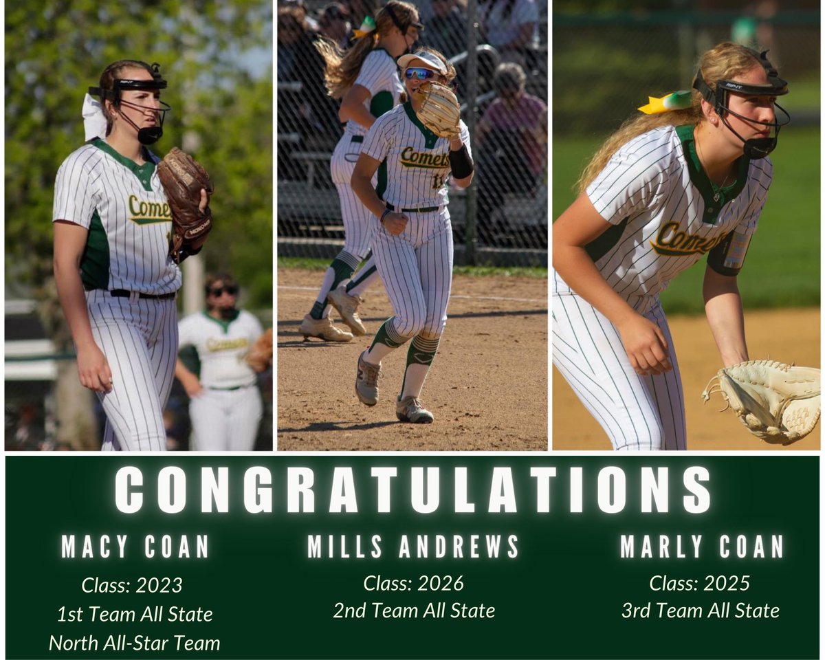LadyComet_SBall's tweet photo. Congratulations to these three for making the 2023 SCAI District 2 All-State Teams!
@macycoan @emilliasandrews @marly_coan https://t.co/NH72mMsPmf