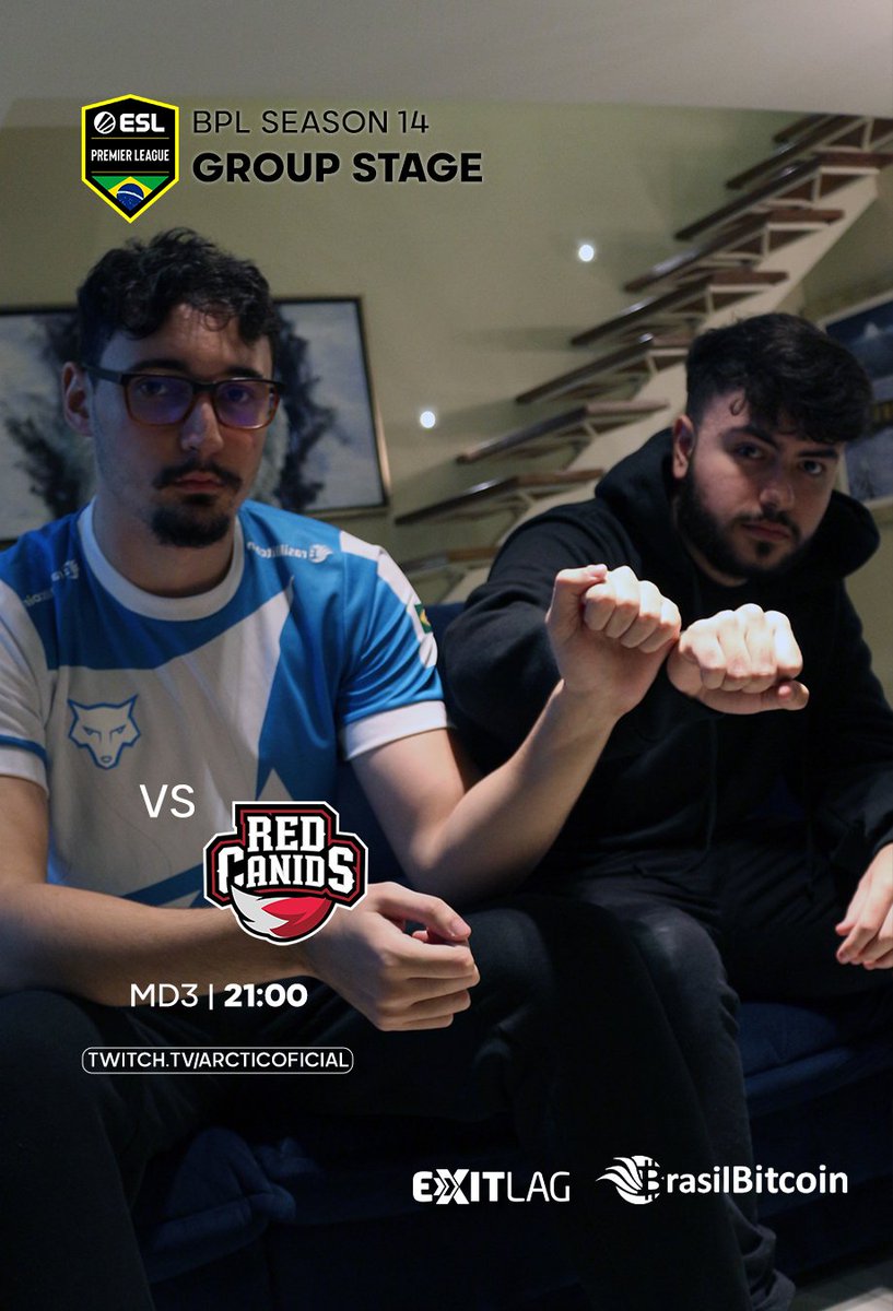 ARCTIC brasilbitco.in (@arcticggoficial) on Twitter photo BOM DIA DEMAIS HOJE É DIA DE DAR A VOLTA POR CIMA NA LOWER E GARANTIR ESSA VAGUINHA NOS PLAYOFFS🐺❄
🏆 BPL Season 14
🆚<a href="/REDCanids/">RED Canids Kalunga</a>
⏰21h | MD3
se liga que o <a href="/redinhocsgo/">Redinhocsgo</a> vai estar fazendo a transmissão dos jogos no nosso canal oficial!
#FAZOUIVO 👇 BOM DIA DEMAIS HOJE É DIA DE DAR A VOLTA POR CIMA NA LOWER E GARANTIR ESSA VAGUINHA NOS PLAYOFFS🐺❄
🏆 BPL Season 14
🆚<a href="/REDCanids/">RED Canids Kalunga</a>
⏰21h | MD3
se liga que o <a href="/redinhocsgo/">Redinhocsgo</a> vai estar fazendo a transmissão dos jogos no nosso canal oficial!
#FAZOUIVO 👇
