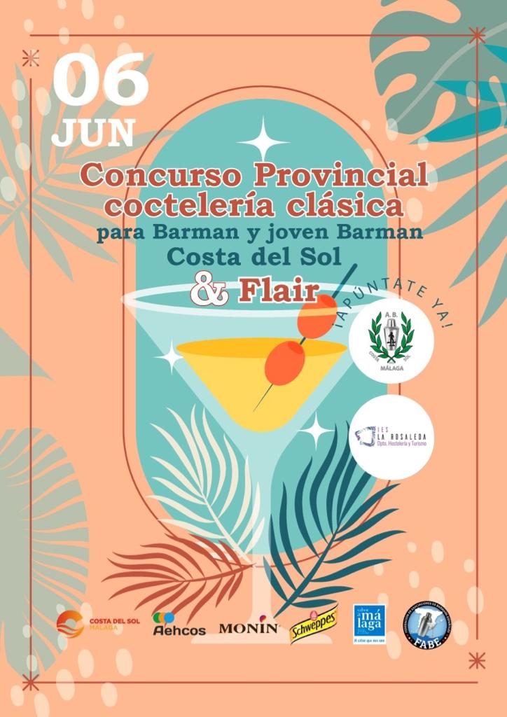 Este 6 de junio, los mejores bartenders se batirán en nuestro instituto por conseguir puesto en el próximo congreso nacional de la Federación de Asociaciones de Barmans Españoles.  ¡Te esperamos!
@fabebarmans 
@malagaturismo   
@EducaAnd 
@DGOIPyEE 
@edpermanente