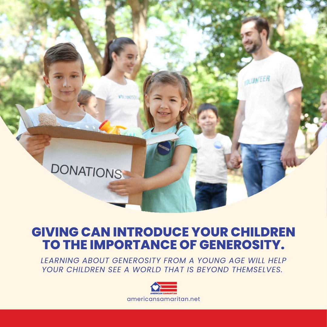 AmericanSamarit's tweet photo. Giving can introduce your children to the importance of generosity. Learning about generosity from a young age will help your children see a world that is beyond themselves. 

https://t.co/HLx6NgxXfl

#AmericanSamaritan #charity #donatenow #donate https://t.co/M3rguS9bdp