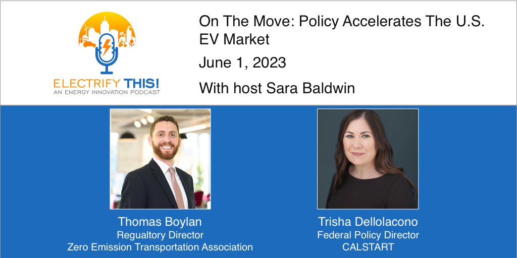 EnergyInnovLLC's tweet image. The #InflationReductionAct &amp;amp; new @EPA standards could transform transportation but how will they affect the avg consumer? On the latest #ElectrifyThis episode @Sara_Baldwin2 discusses w/ Thomas Boylan of @zeta_2030 &amp;amp; @TrishaDello. Available tomorrow here buff.ly/3oLJcy1