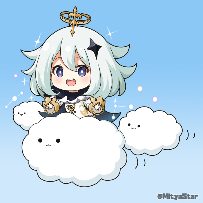 パイモン「パイモンお誕生日おめでとう!(再掲) #パイモン生誕祭2023」|みーちゃ 🌠のイラスト