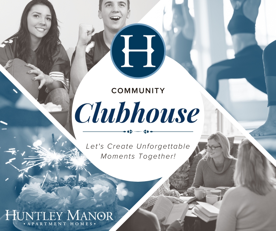 Huntley Manor offers the perfect venue for your gatherings! 
As a resident, you can enjoy our clubhouse, an ideal space for holding events. Visit our website and contact our staff to start planning your event. 
Availability and reservation policies apply.
huntleymanor.com