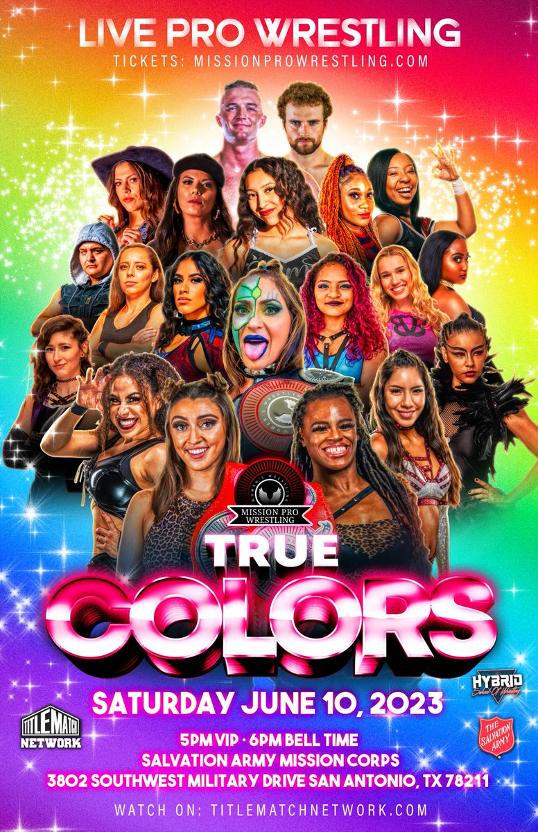 MPW True Colors is right around the corner get your tickets at Missionprowrestling.com #mpwtruecolors #womenswrestling #SanAntonio