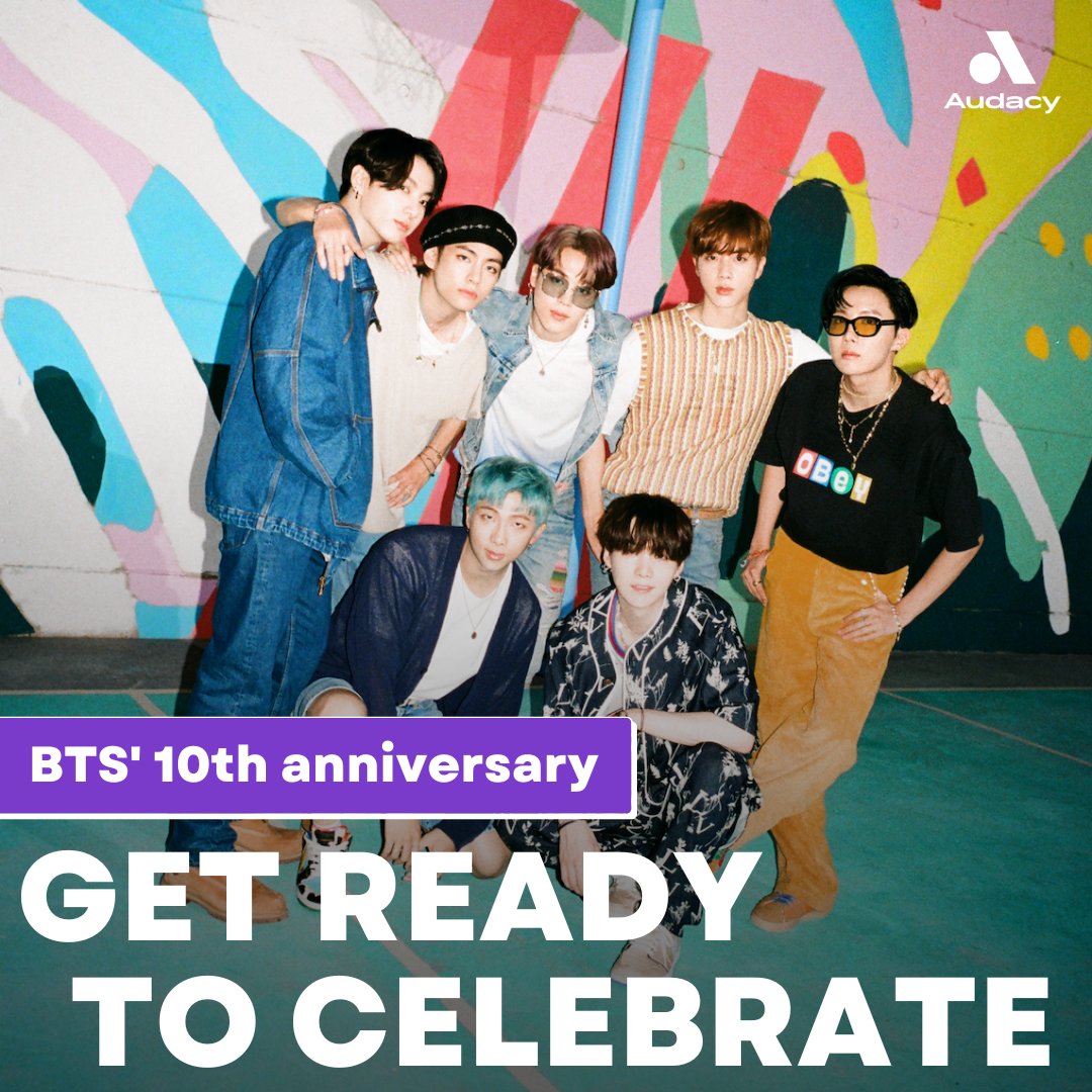 Audacy's tweet photo. #BTSFesta AND a new song! Are you ready to celebrate 10 years of @BTS_twt?! 💜 🎉 #TakeTwo

Check out more on how #BTS plans to celebrate their upcoming anniversary: https://t.co/ekkIkVK2gp https://t.co/7K8rJqavgP
