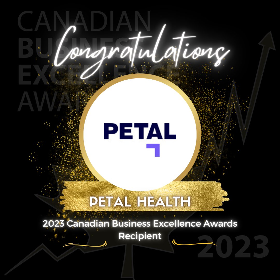 A big congratulations to <a href="/PetalHealth/">Petal</a> for receiving the 2023 Canadian Business Excellence Awards! 🏆🎉 We can't wait to celebrate your outstanding achievements on June 8th. Wishing you continued success! 👏

#CBEA2023 #BusinessExcellence #AwardsCelebration