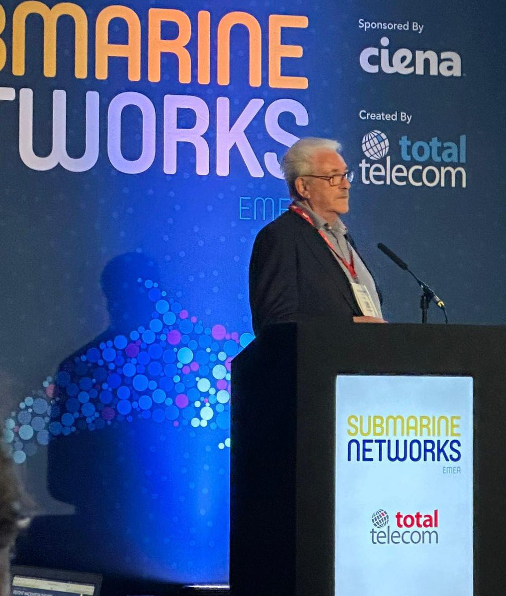 totaltelecom's tweet photo. Our penultimate Keynote speaker of the day is Graham Evans, Chairman, @ICPCNews discussing the primary activities of International Cable Protection Committee (ICPC)

#SubNetsEMEA #Connectivity #Networks #SubSea #SubCable https://t.co/JyZ74aVRgt