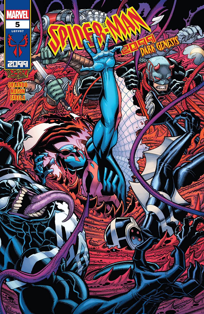 Our cover of the week is Spider-Man 2099: Dark Genesis #5

(W) Steve Orlando (A) Justin Mason (CA) Nick Bradshaw

#Marvel #SpiderMan2099 #SteveOrlando #JustinMason #NickBradshaw