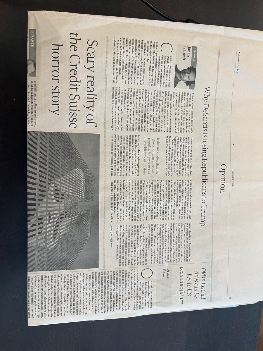 “Old industrial cities can be key to US future” — my Op Ed in ⁦<a href="/FT/">Financial Times</a>⁩ today with hopeful message about how older cities like Buffalo and St Louis are taking advantage of re-shoring of manufacturing with purposeful workforce and applied research strategies
