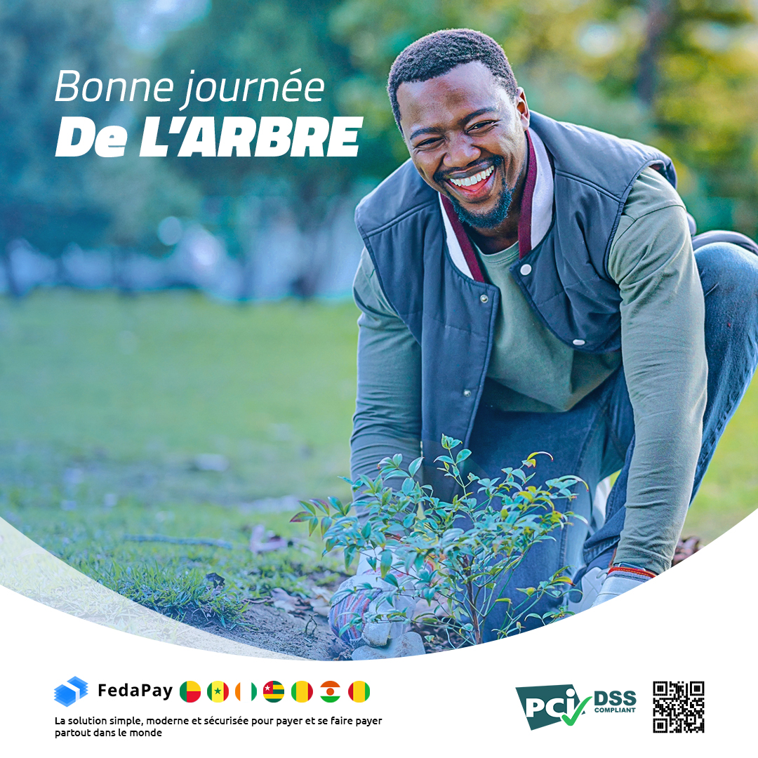 Mettre une plante en terre🌳, c’est créer une vie !

FedaPay SAS vous souhaite bonne célébration de la Journée Nationale de l’Arbre !

#journeedelarbre #FedaPay #paiementenligne #team229