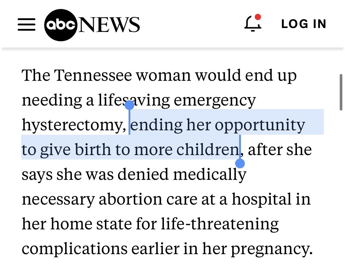 Hating women’s bodily autonomy so much you destroy their ability to have more children in the name of being “pro-life”