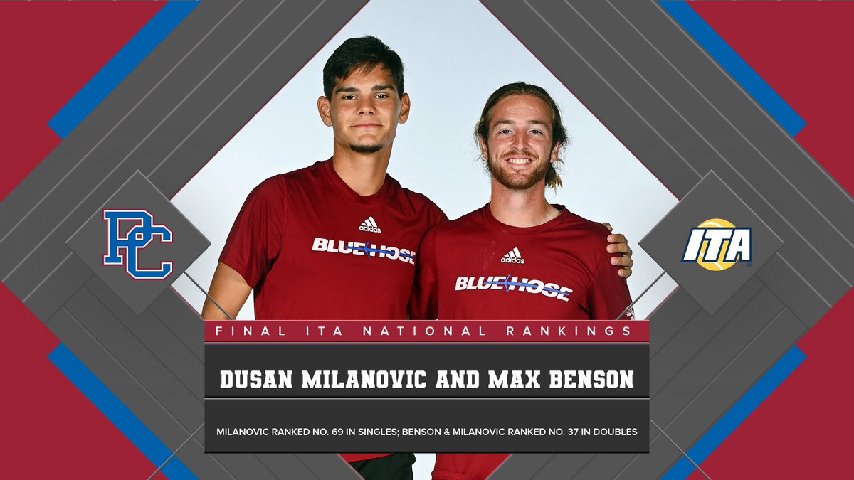 𝐈𝐓𝐀 𝐍𝐀𝐓𝐈𝐎𝐍𝐀𝐋 𝐑𝐀𝐍𝐊𝐈𝐍𝐆𝐒 

Dusan and Max finished the season ranked among the nation's best in the final <a href="/ITA_Tennis/">ITA</a> rankings.

#GoBlueHose
