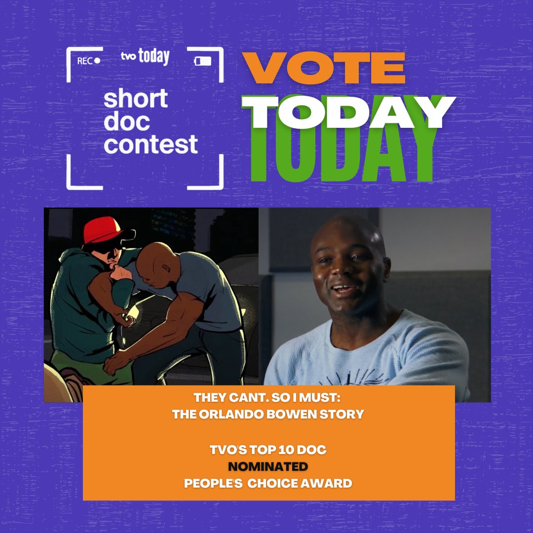 “They Cant. So I Must” has been nominated for a People's Choice Award! We are overjoyed and so humbled to even be considered. 

By voting you are taking a STAND WITH US against racism and because you want change! 
shortdoc.tvo.org/they-cant-so-i…