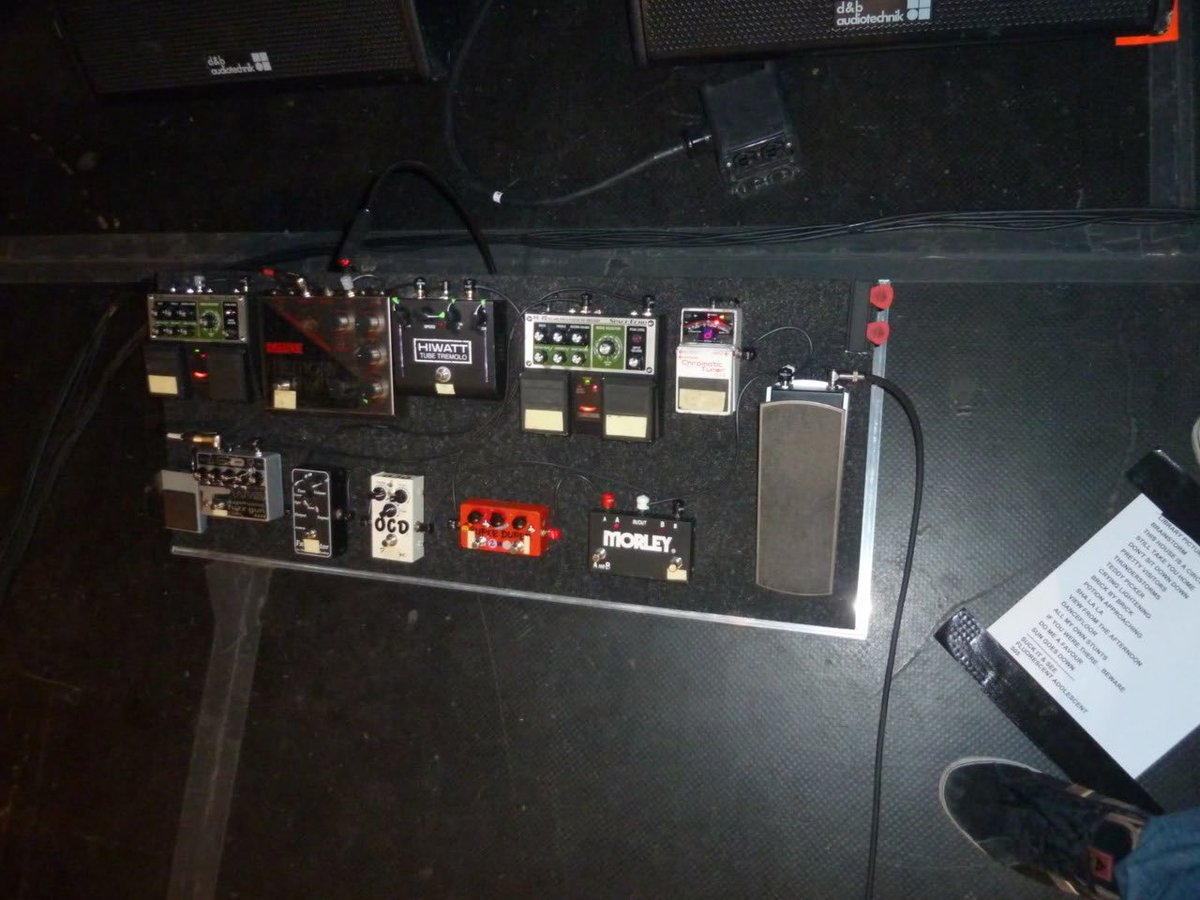 And Jamie’s pedalboard for that show