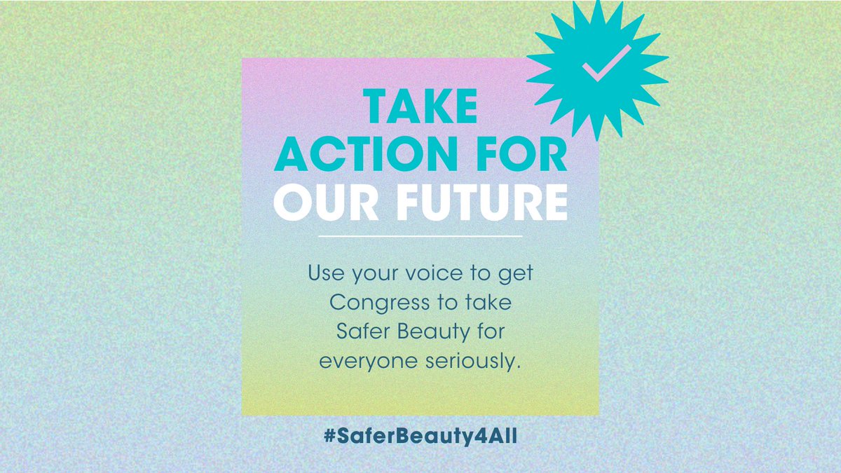 We all deserve access to personal care and beauty products that are free from harmful chemicals, no matter where we live, work, or shop. Urge your Congressional Rep. to support the Safer Beauty Bill Package today! Take action today → safecosmetics.org/action-alerts/…